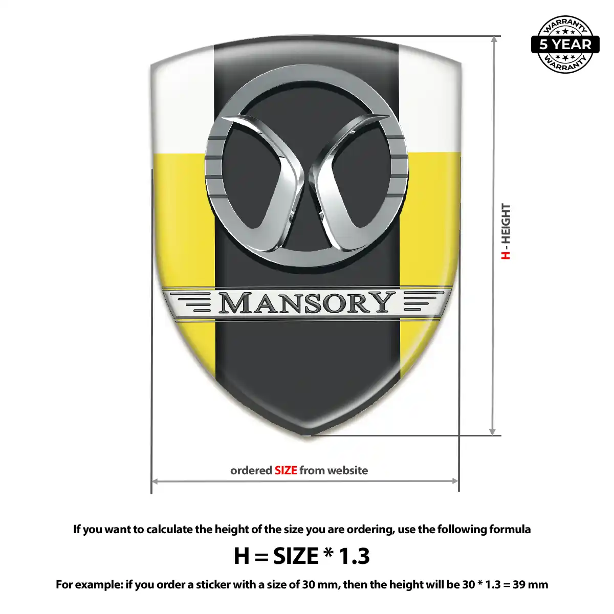 Mansory Domed Logo Decal Refined Design