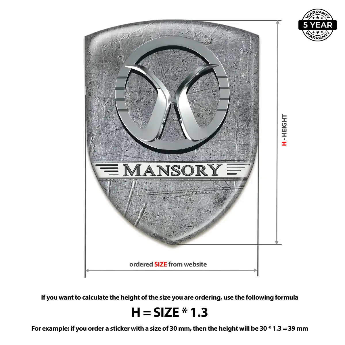 Mansory Domed Logo Sticker Deluxe Edition