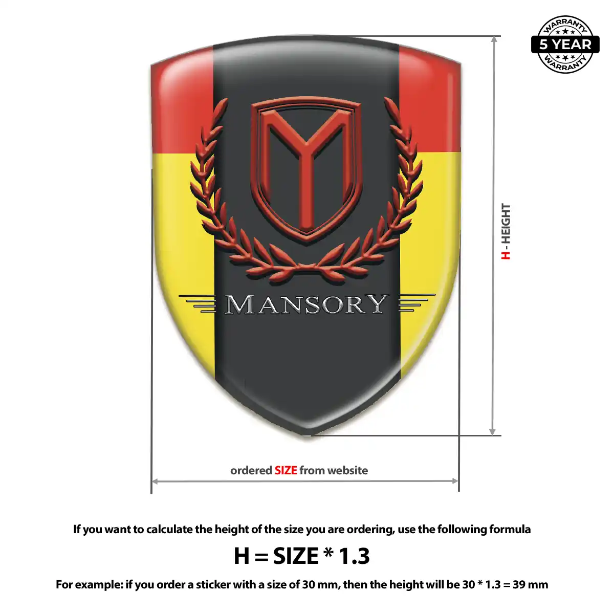 Mansory Domed Logo Sticker Elite Edition