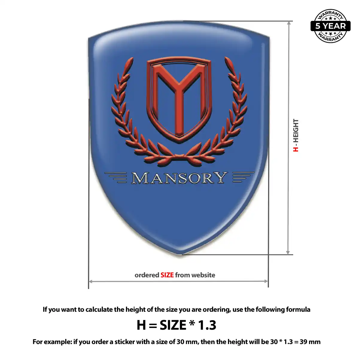 Mansory Domed Logo Sticker Exclusive Series
