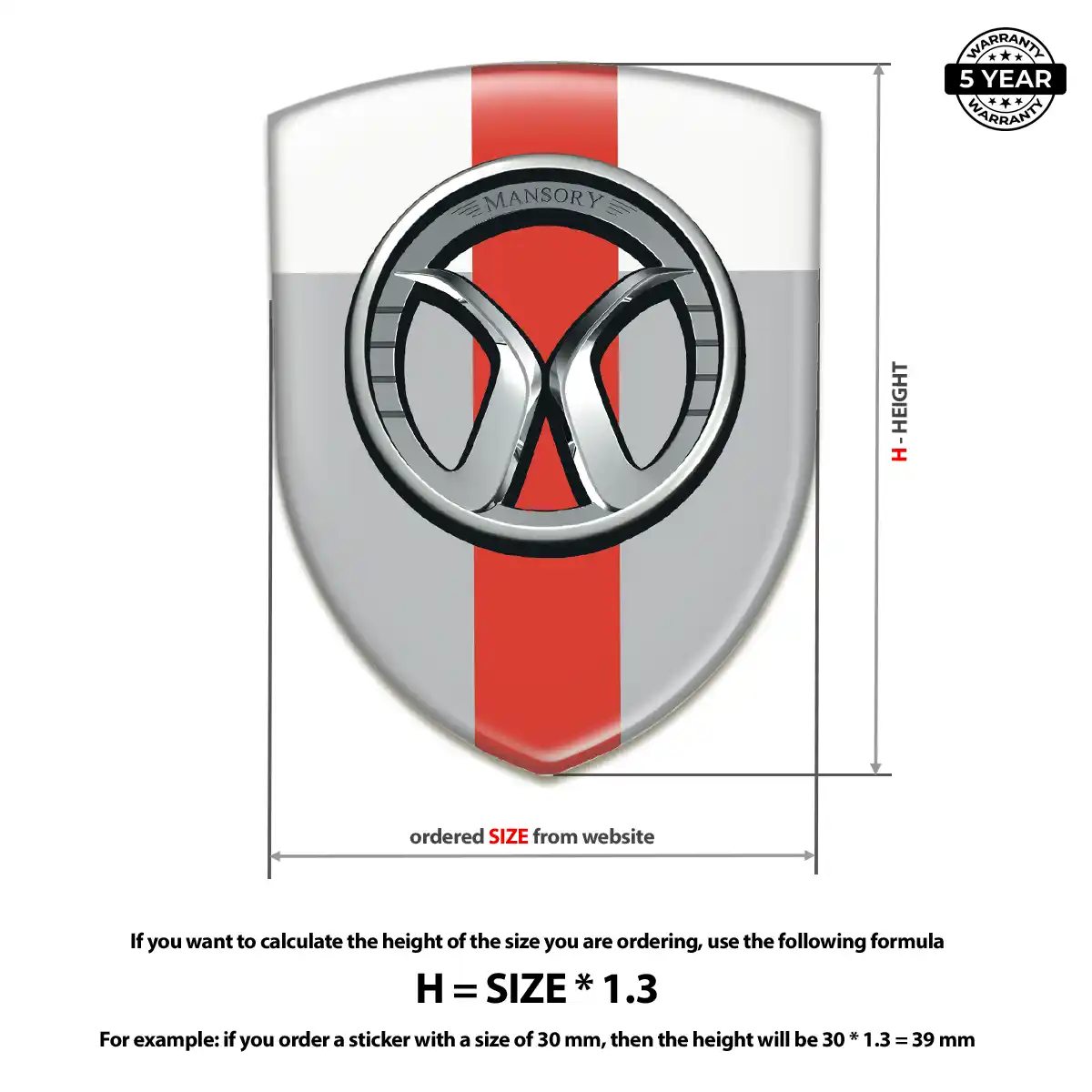 Mansory Domed Logo Sticker Prestige Line
