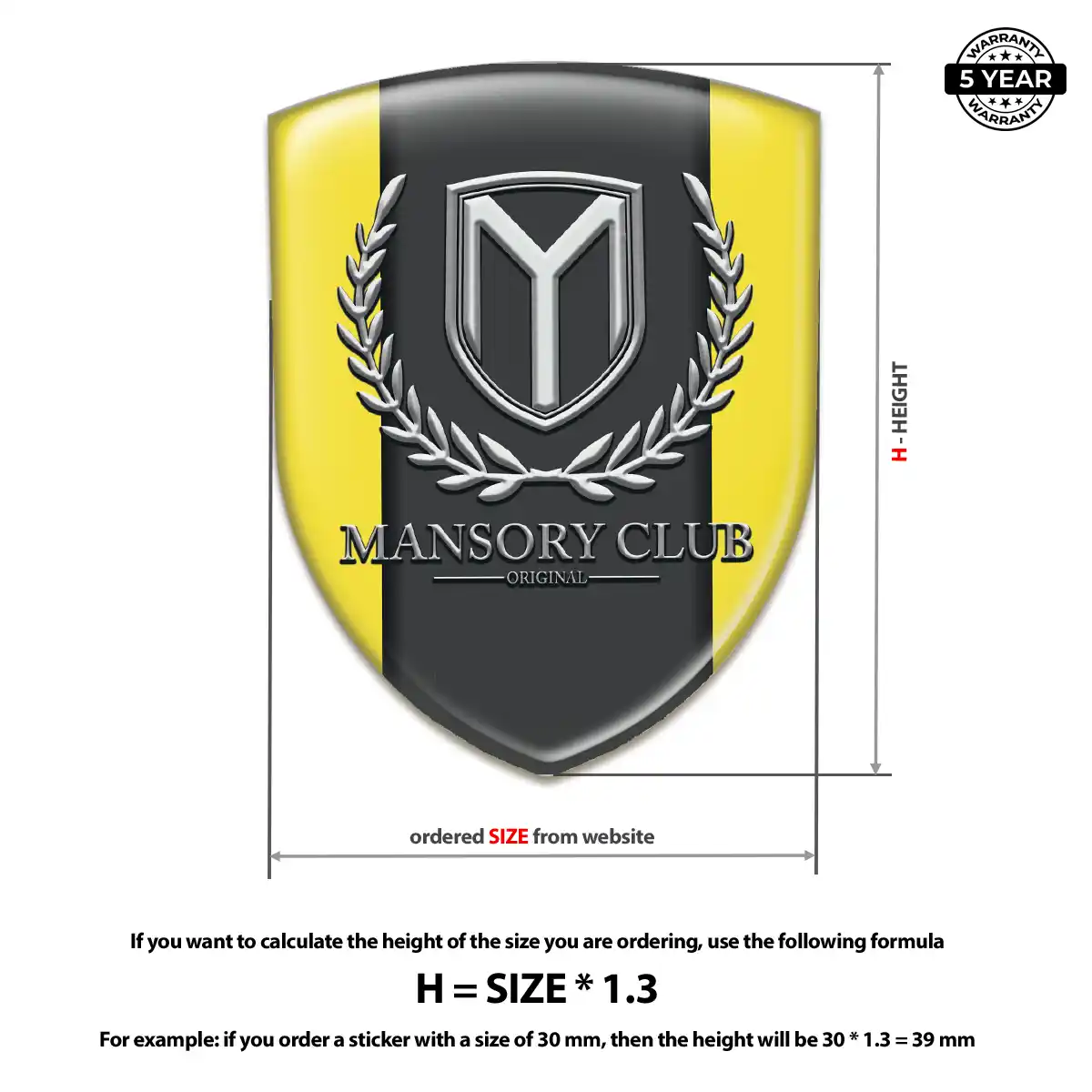 Mansory Domed Logo Sticker Refined Design