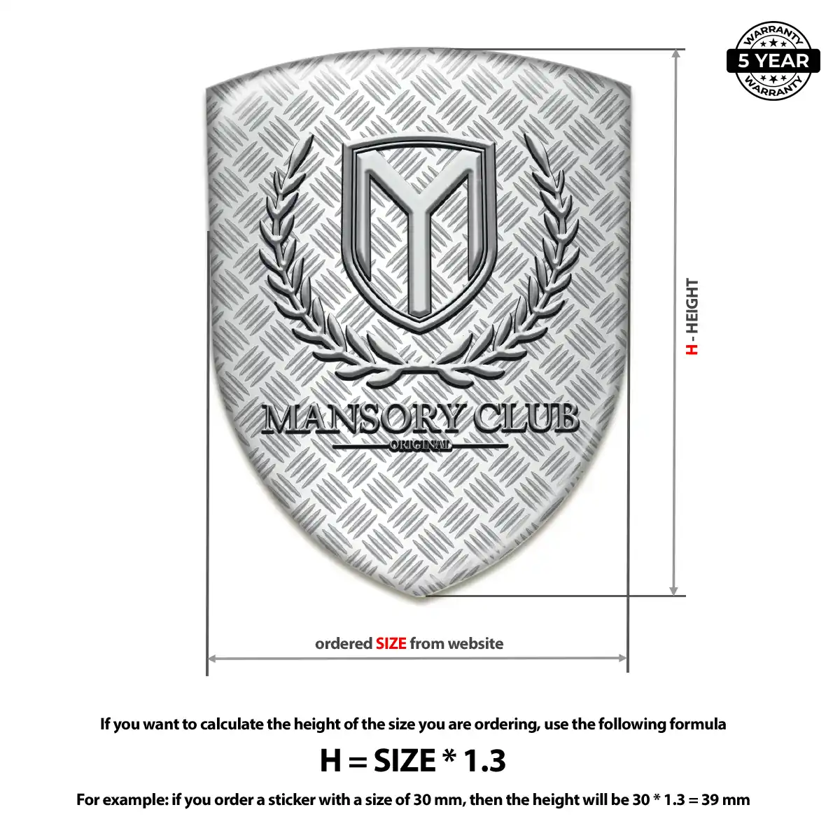 Mansory Domed Logo Sticker Superior Craft