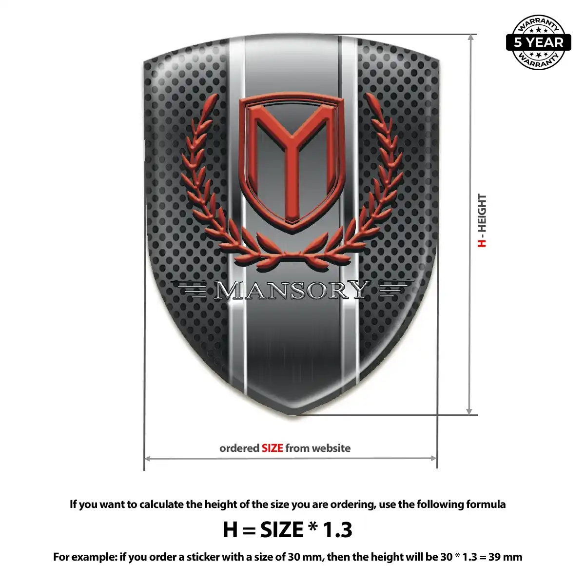 Mansory Emblem Badge Deluxe Edition