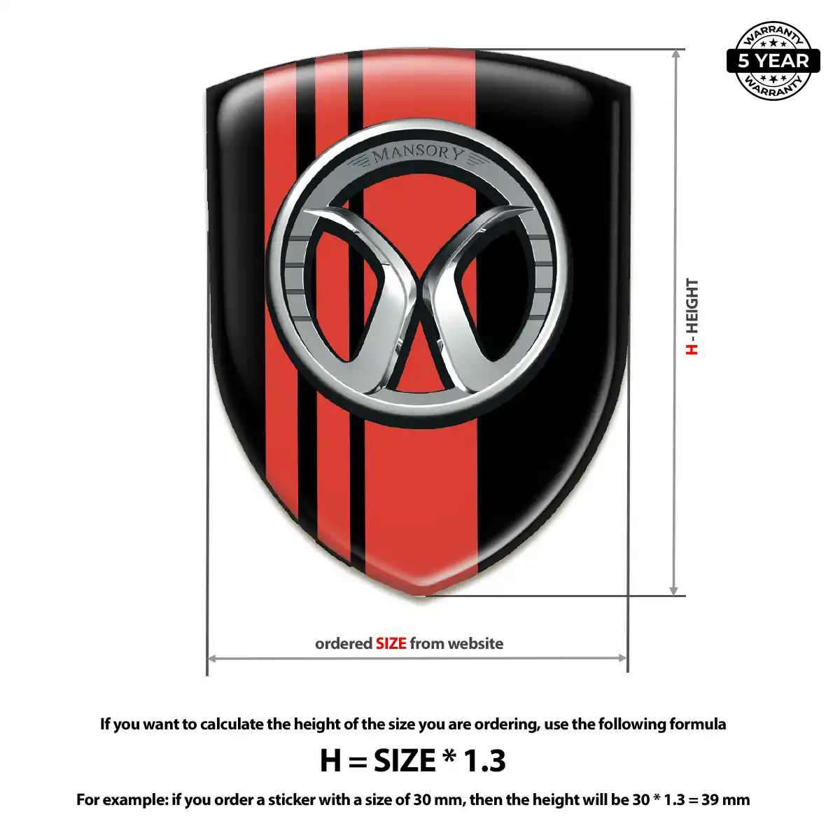 Mansory Emblem Badge Logo Deluxe Edition