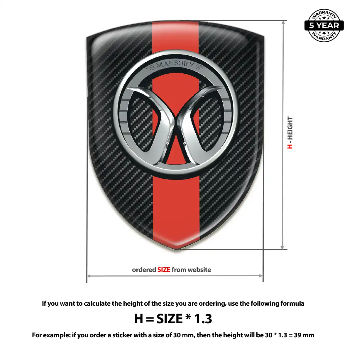 Mansory Emblem Badge Logo Elite Edition