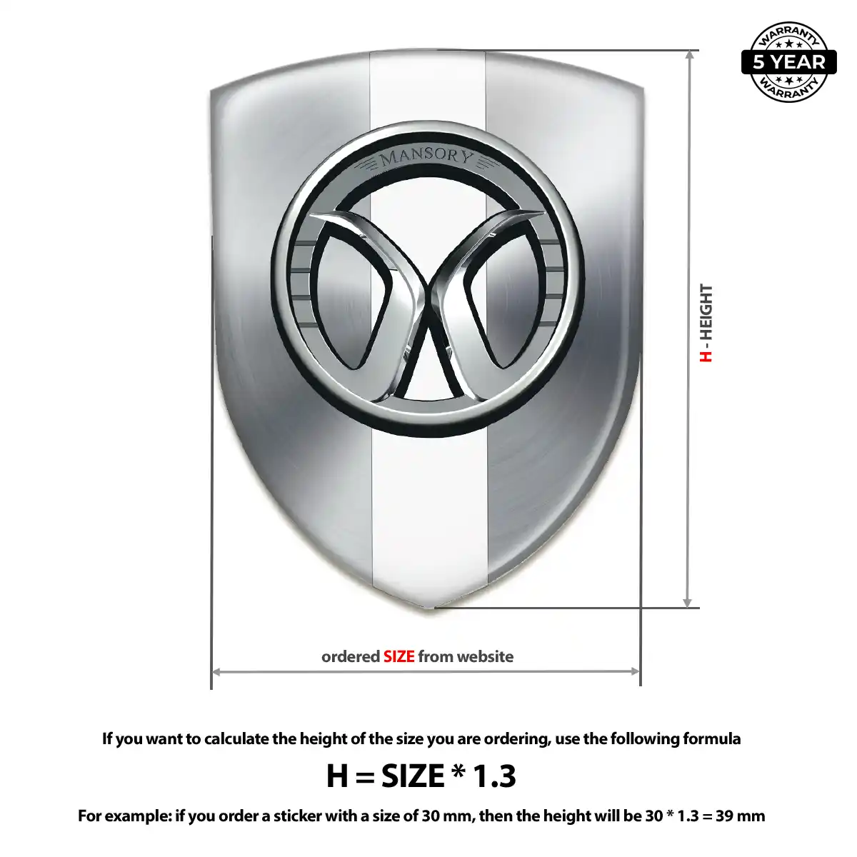 Mansory Emblem Badge Logo Exclusive Series