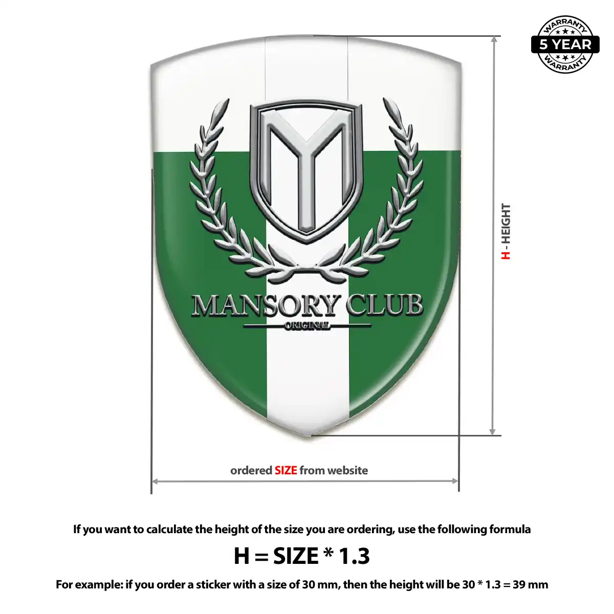 Mansory Emblem Badge Logo Noble Edition
