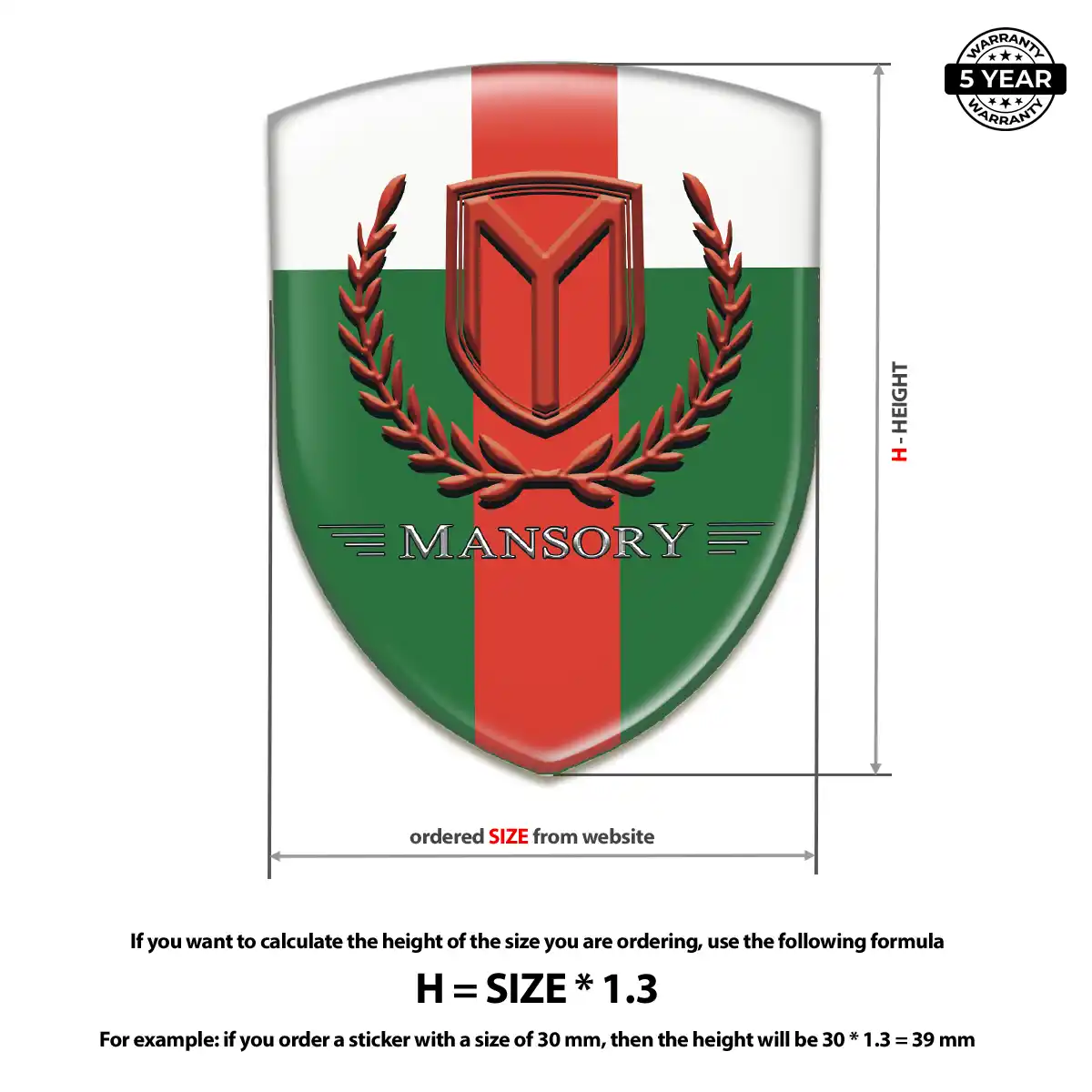 Mansory Emblem Badge Logo Prestige Line