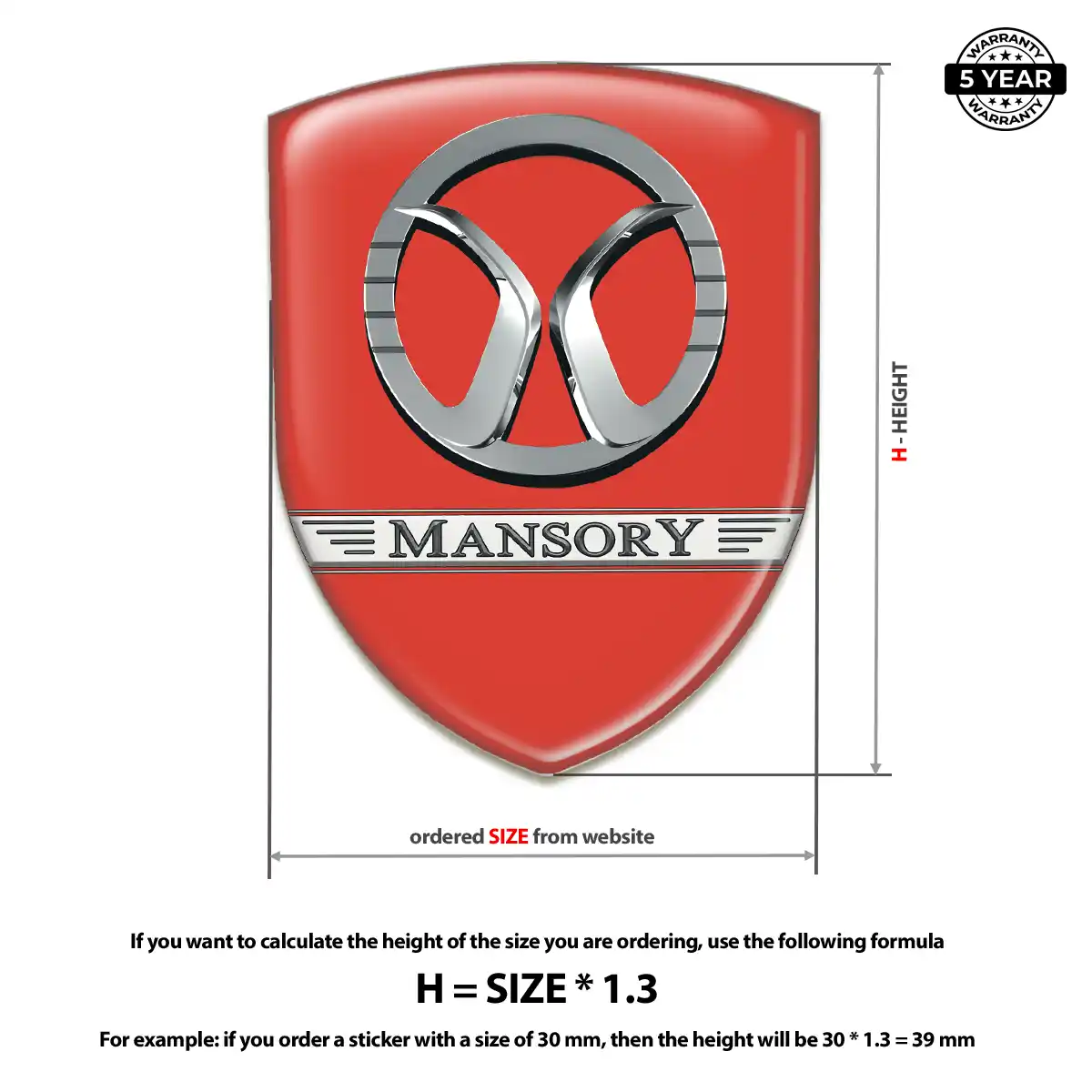 Mansory Emblem Badge Logo Refined Design