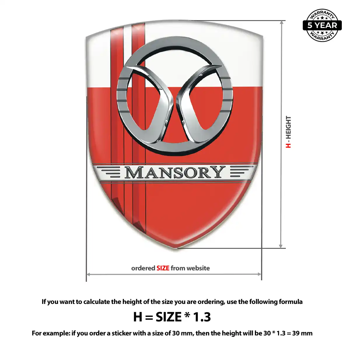 Mansory Emblem Badge Logo Sleek Style