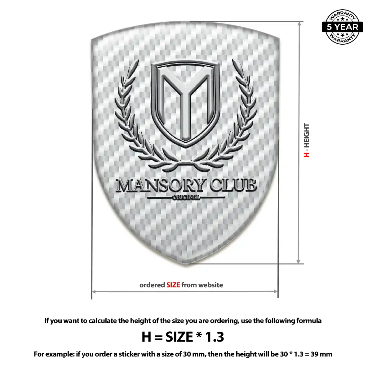 Mansory Emblem Badge Premium Dome