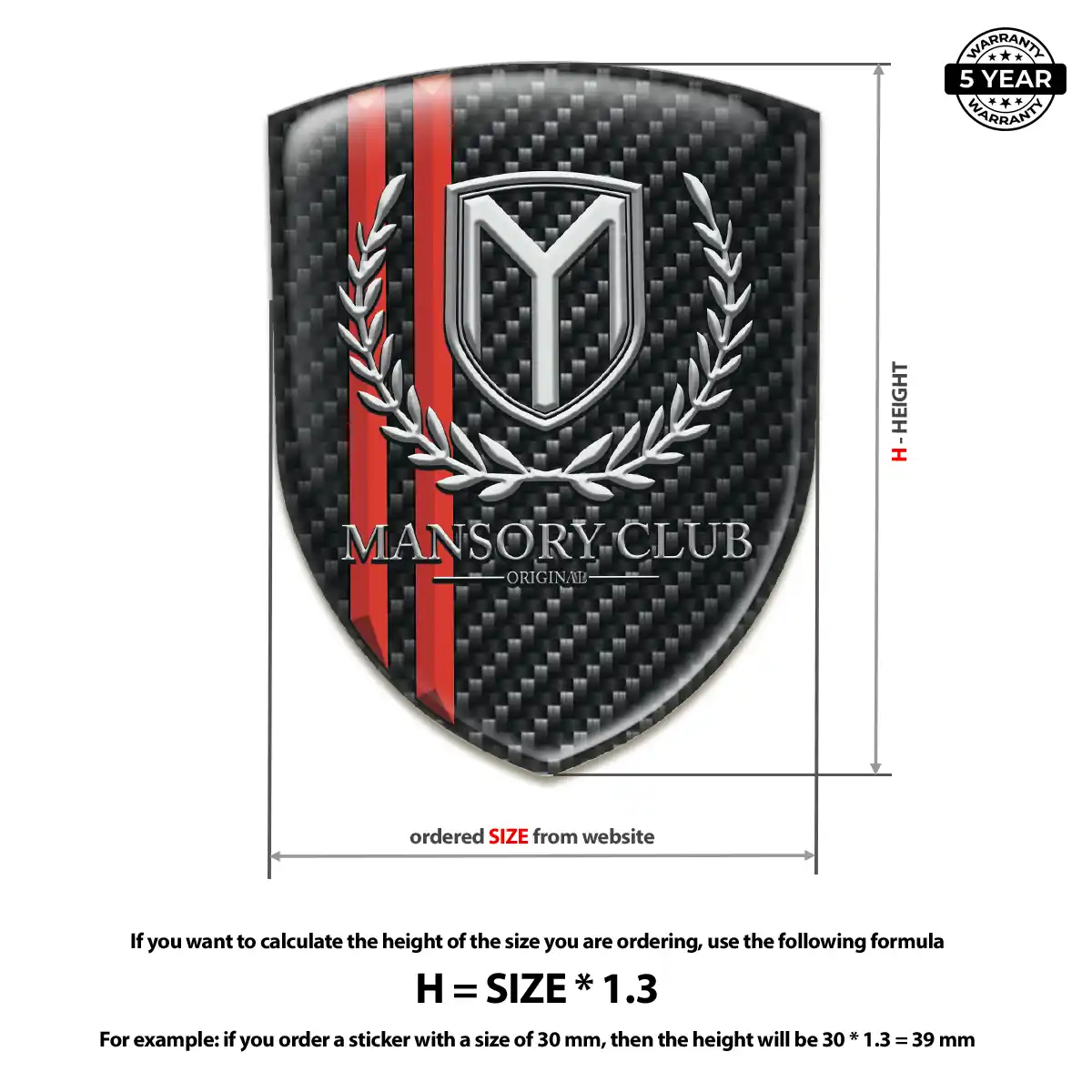 Mansory Emblem Badge Prestige Line