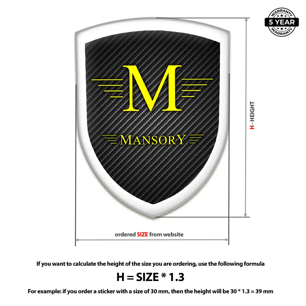 Mansory Emblem Badge Signature Grade