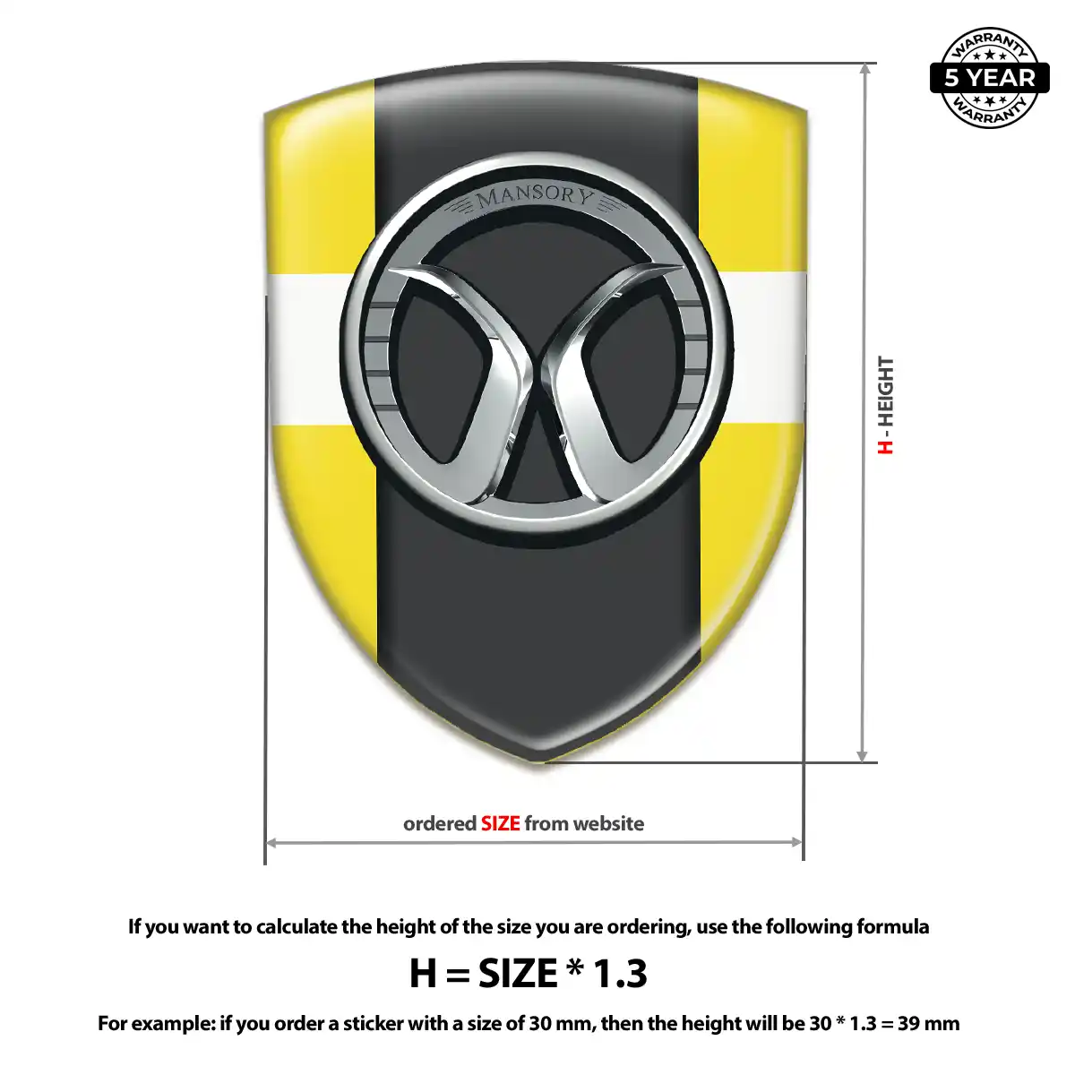 Mansory Emblem Crest Elite Finish