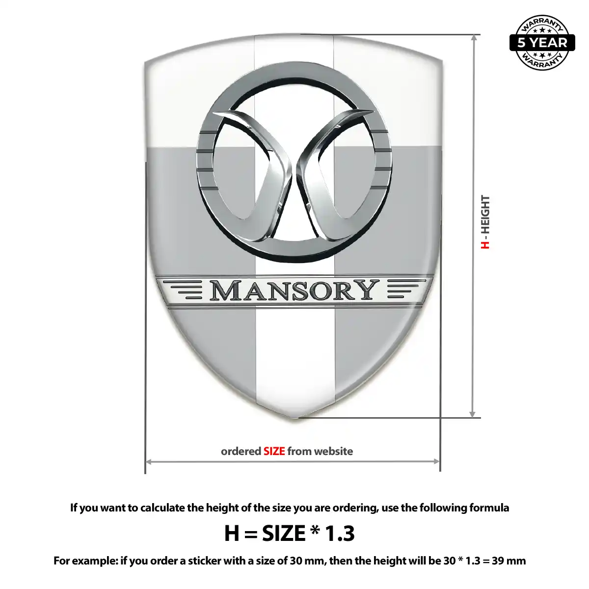 Mansory Emblem Crest Premium Dome