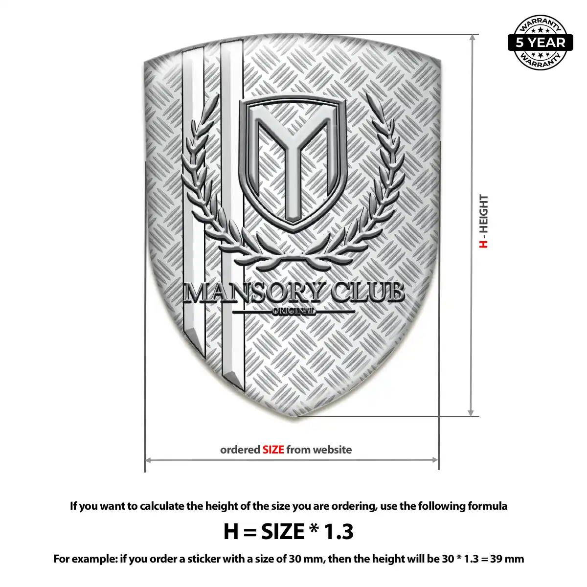 Mansory Emblem Crest Resin Elite