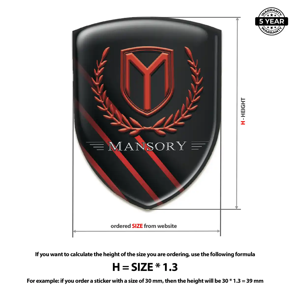 Mansory Emblem Crest Resin Luxe