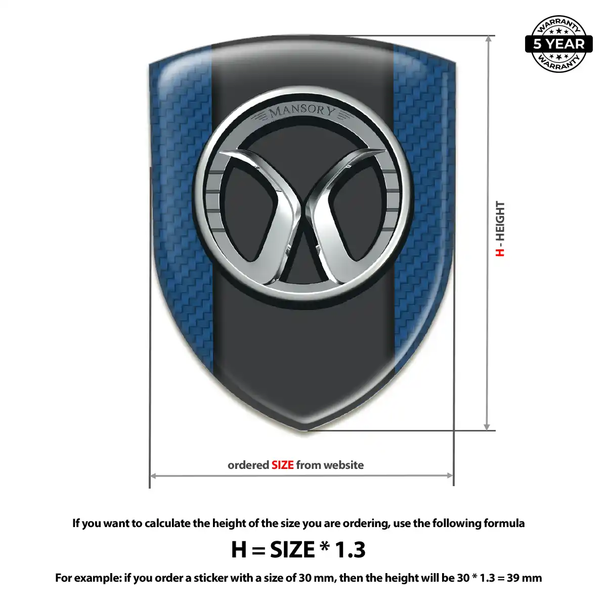 Mansory Emblem Domed Badge Elite Edition