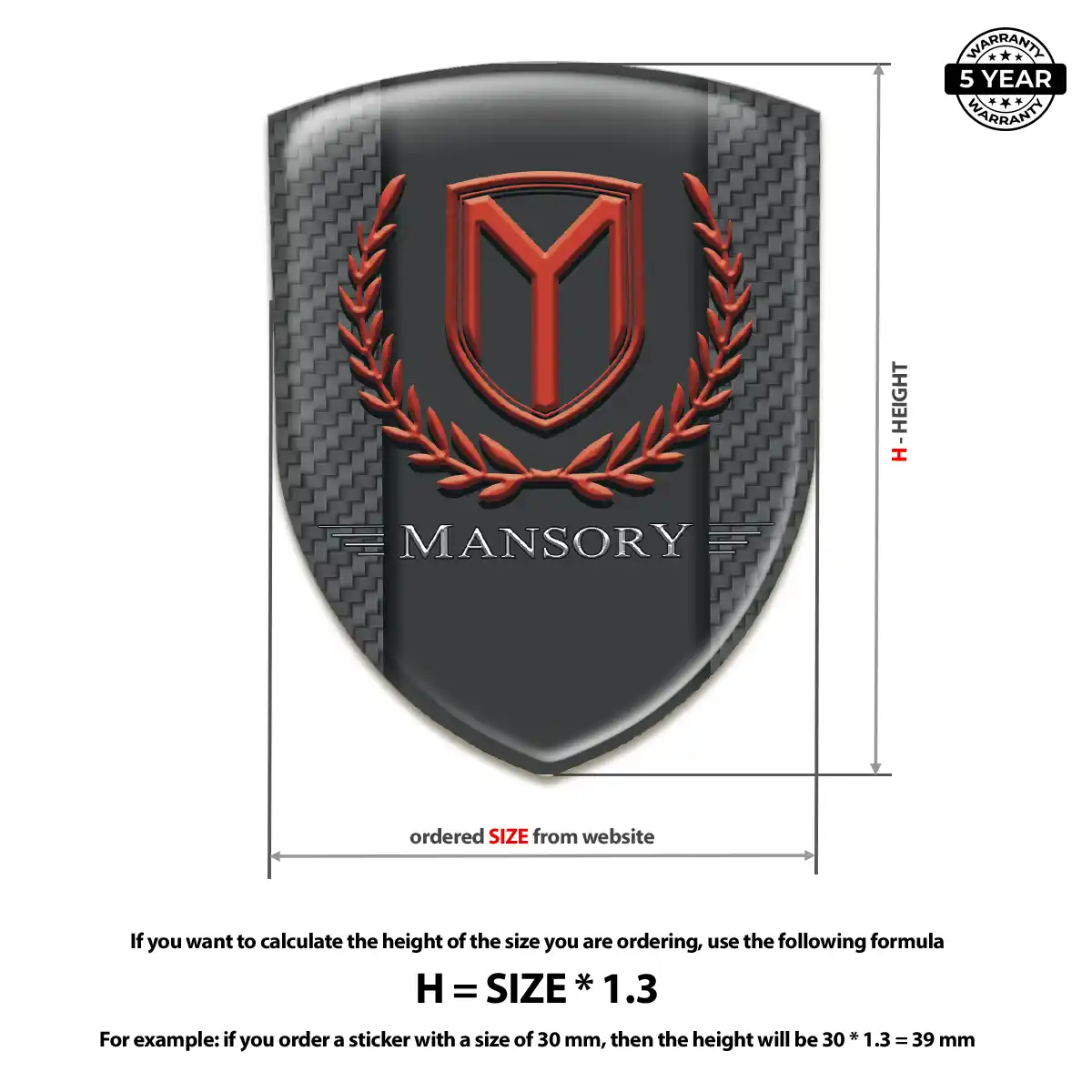 Mansory Emblem Domed Badge Exclusive Series
