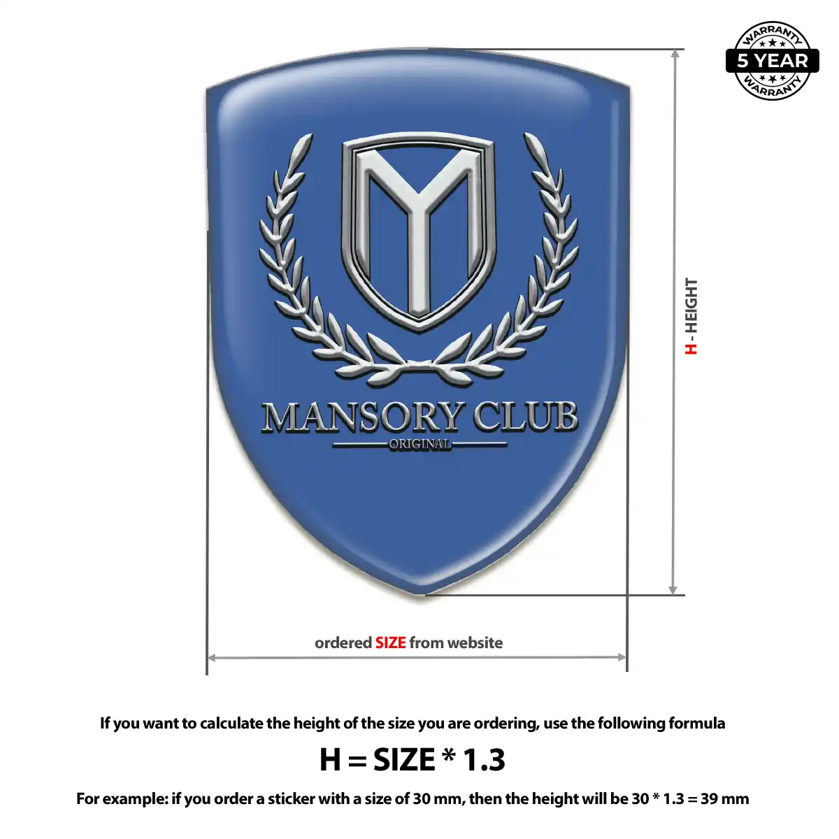 Mansory Emblem Domed Badge Signature Grade