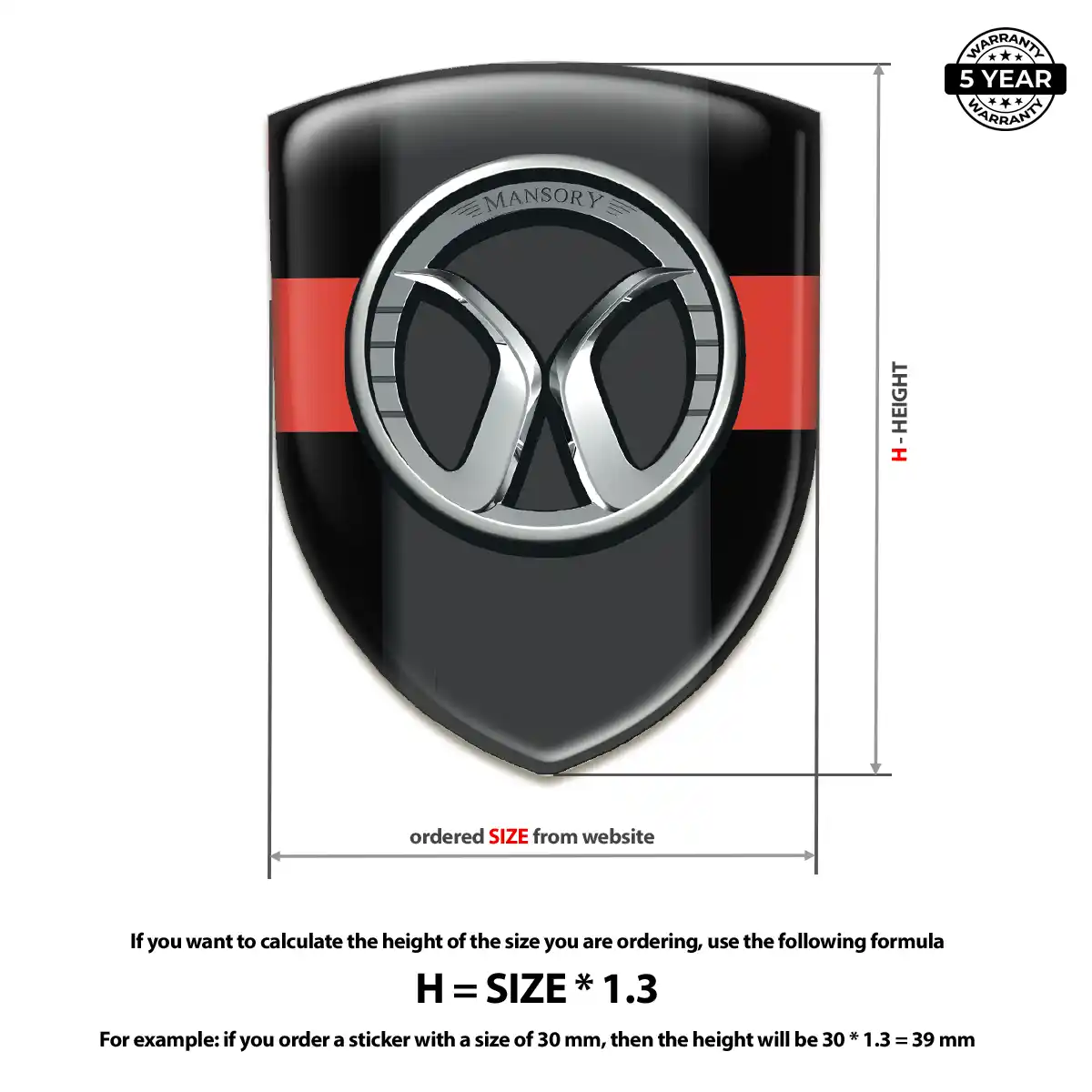 Mansory Emblem Logo Badge Deluxe Edition
