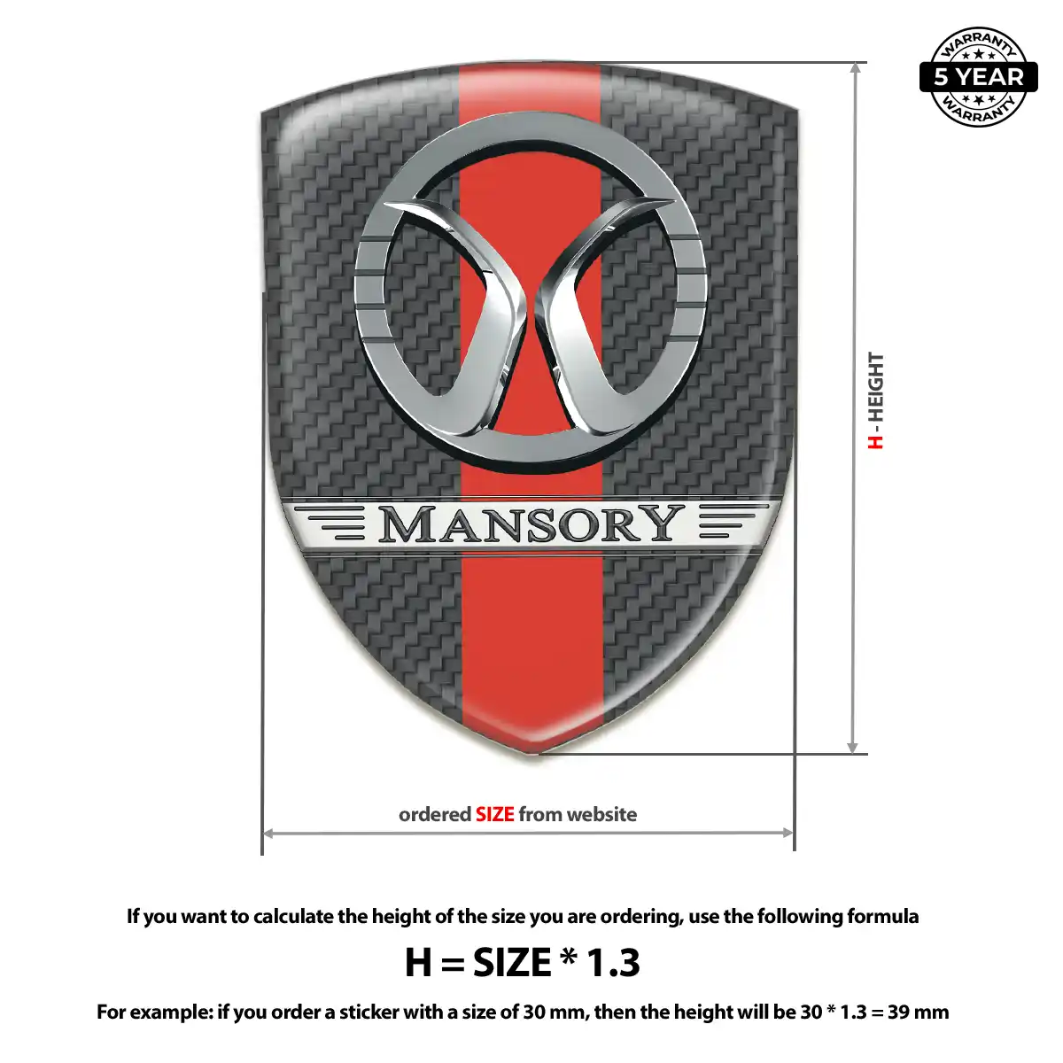 Mansory Emblem Logo Badge Elite Edition