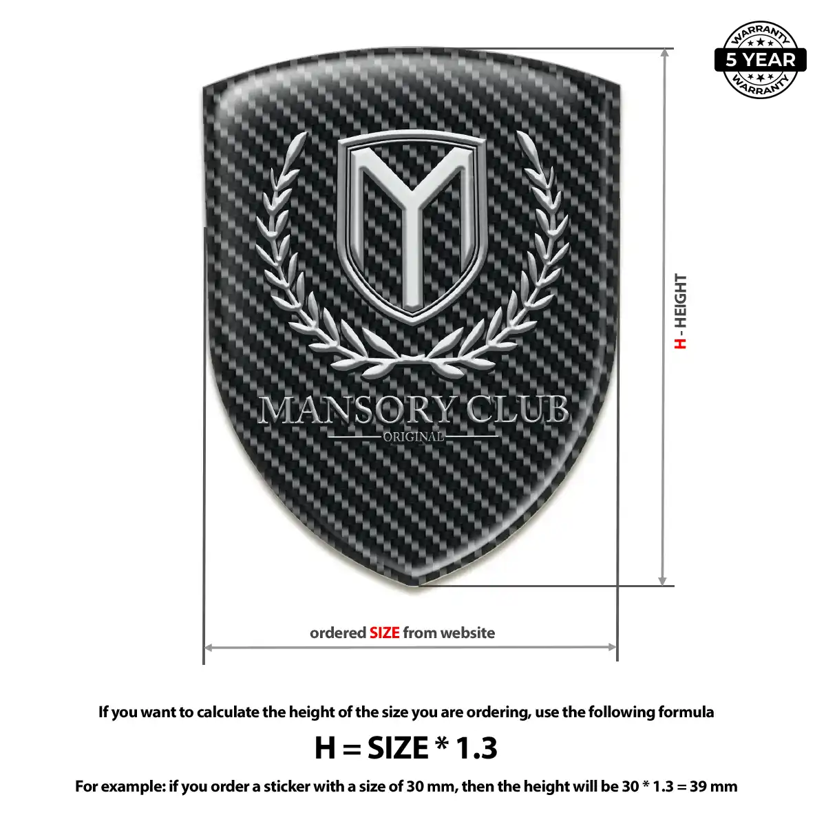 Mansory Emblem Logo Badge Interior Luxe