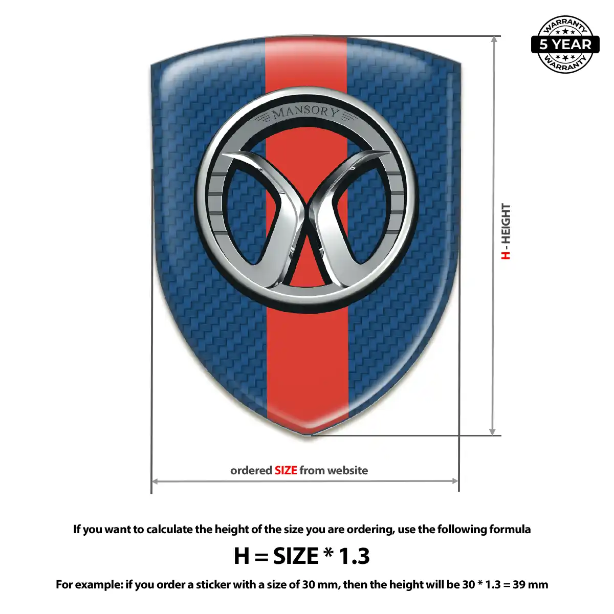 Mansory Emblem Logo Badge Noble Edition