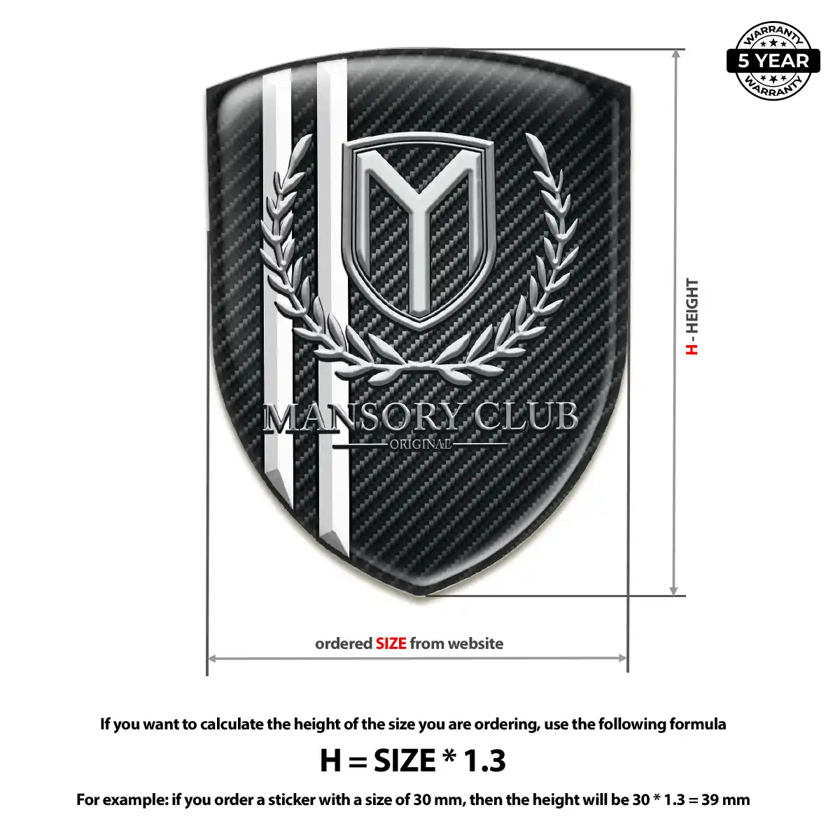 Mansory Emblem Logo Badge Opulent Line