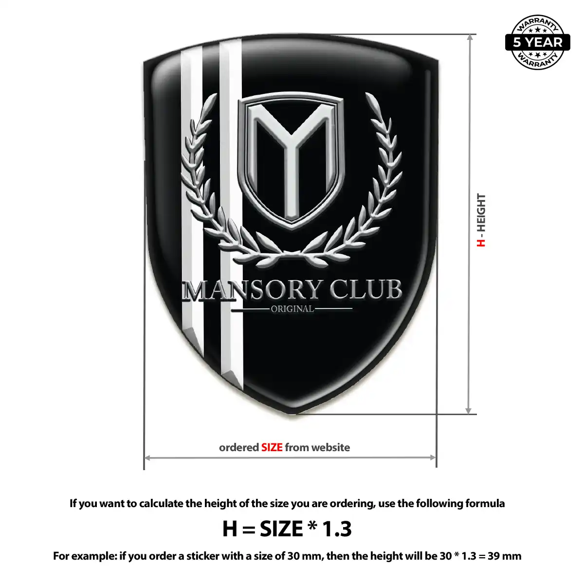 Mansory Emblem Logo Badge Prestige Line