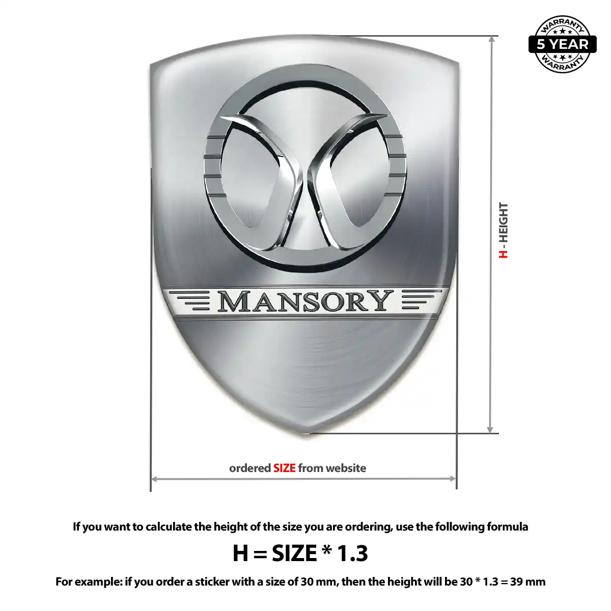 Mansory Emblem Logo Badge Sleek Style