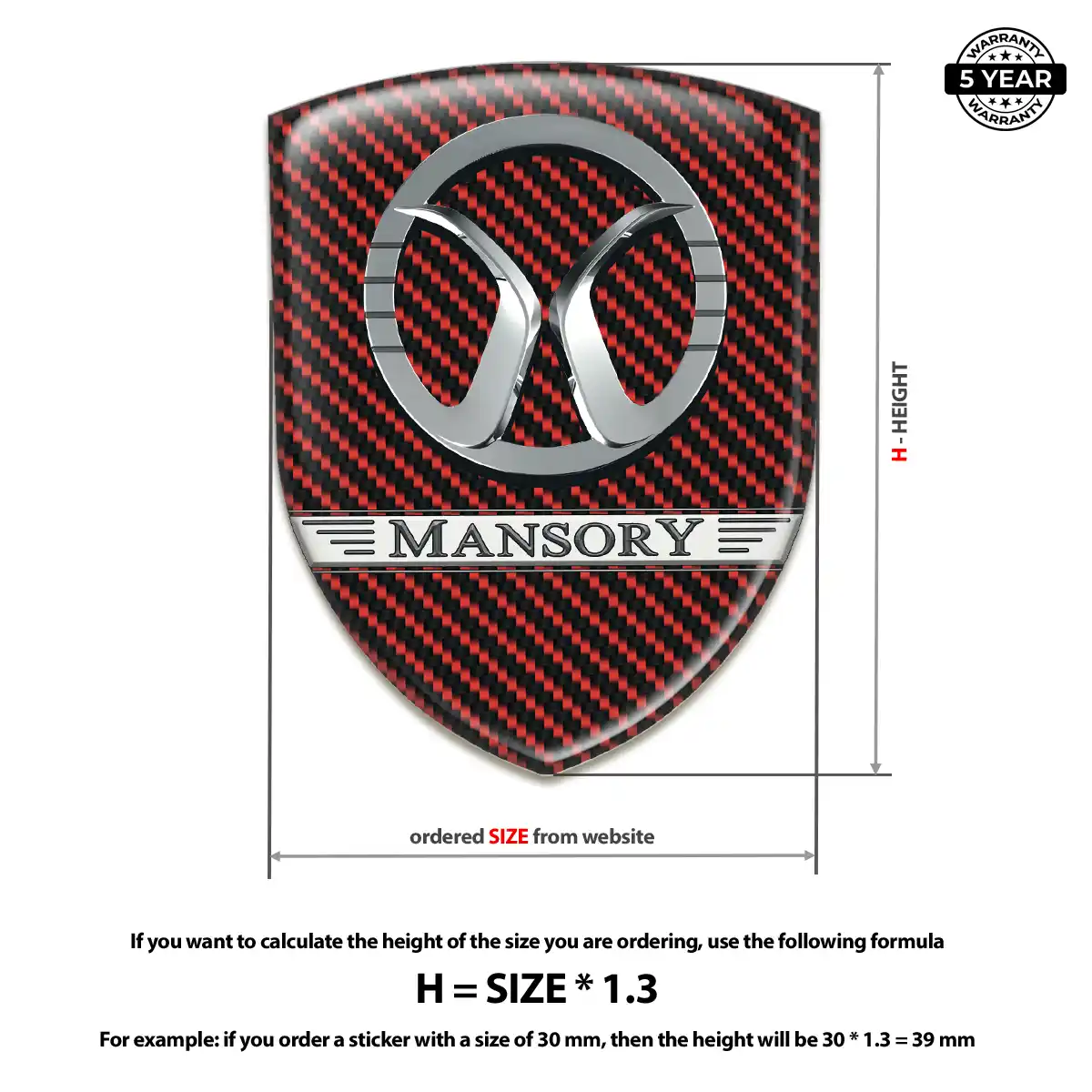Mansory Emblem Logo Badge Superior Craft