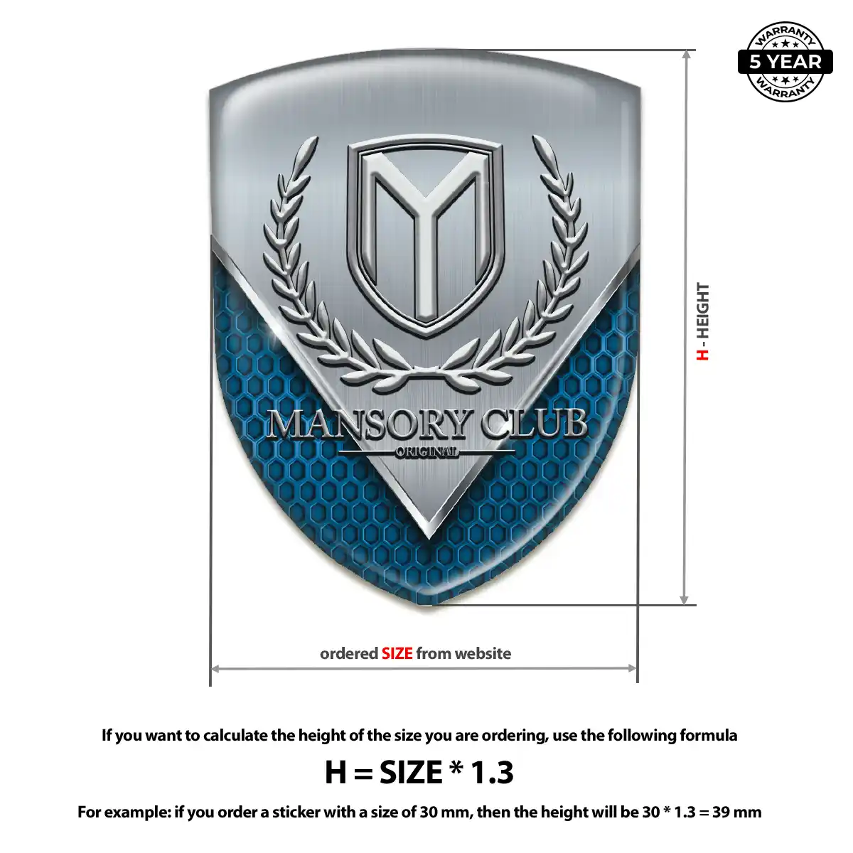Mansory Emblem Logo Elite Finish