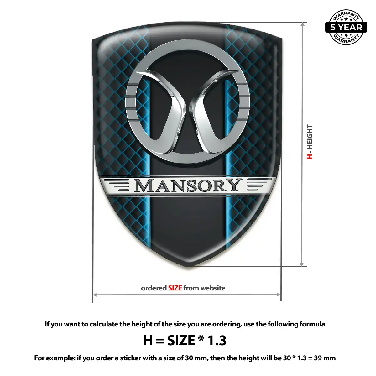 Mansory Emblem Logo Premium Dome
