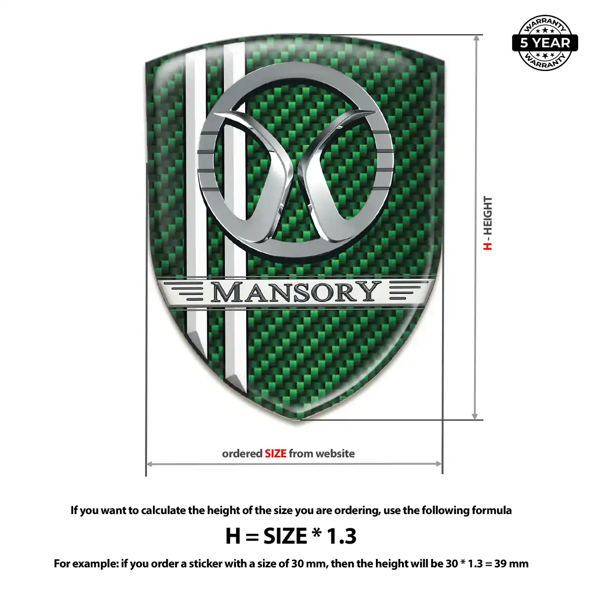 Mansory Emblem Logo Prime Quality