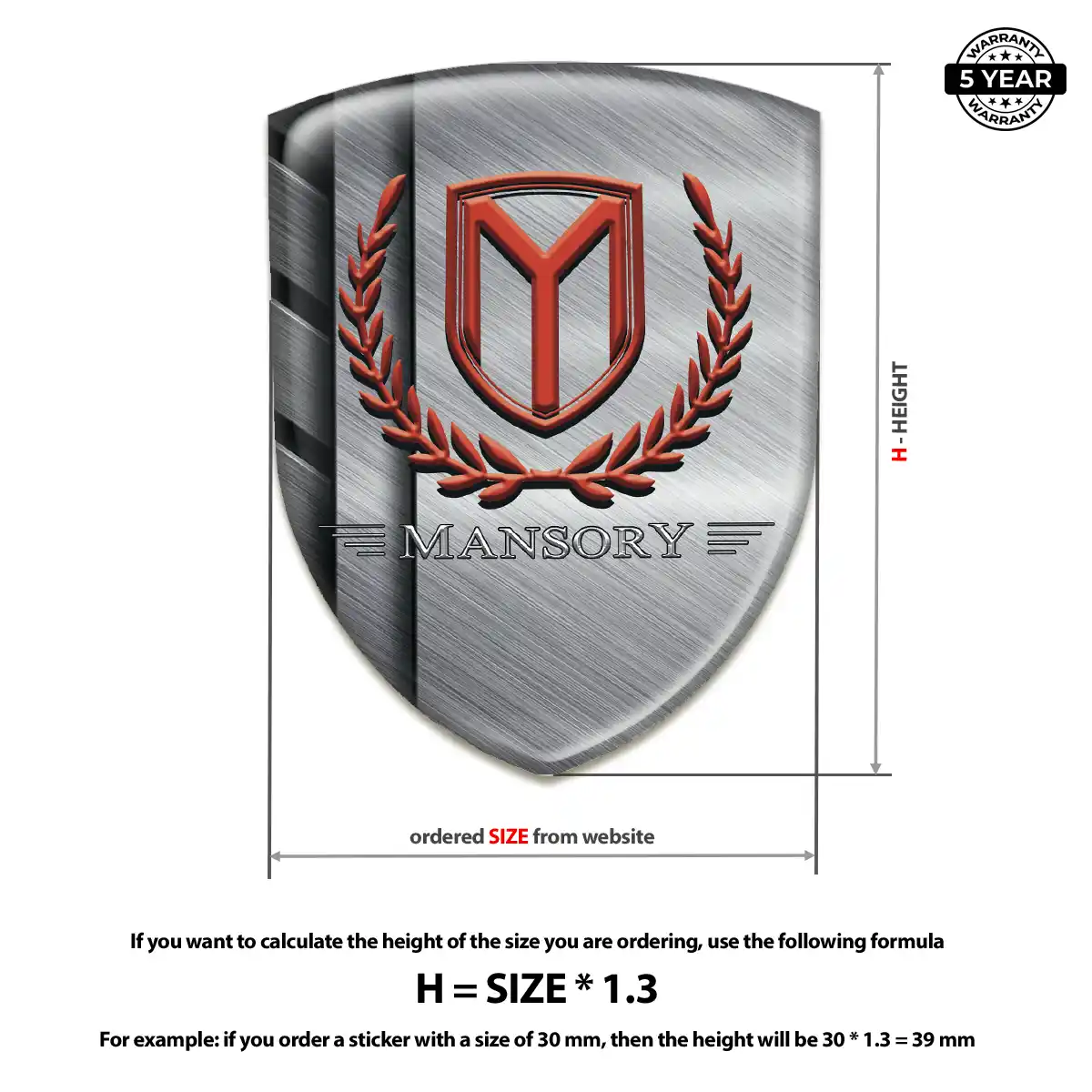 Mansory Emblem Logo Resin Elite