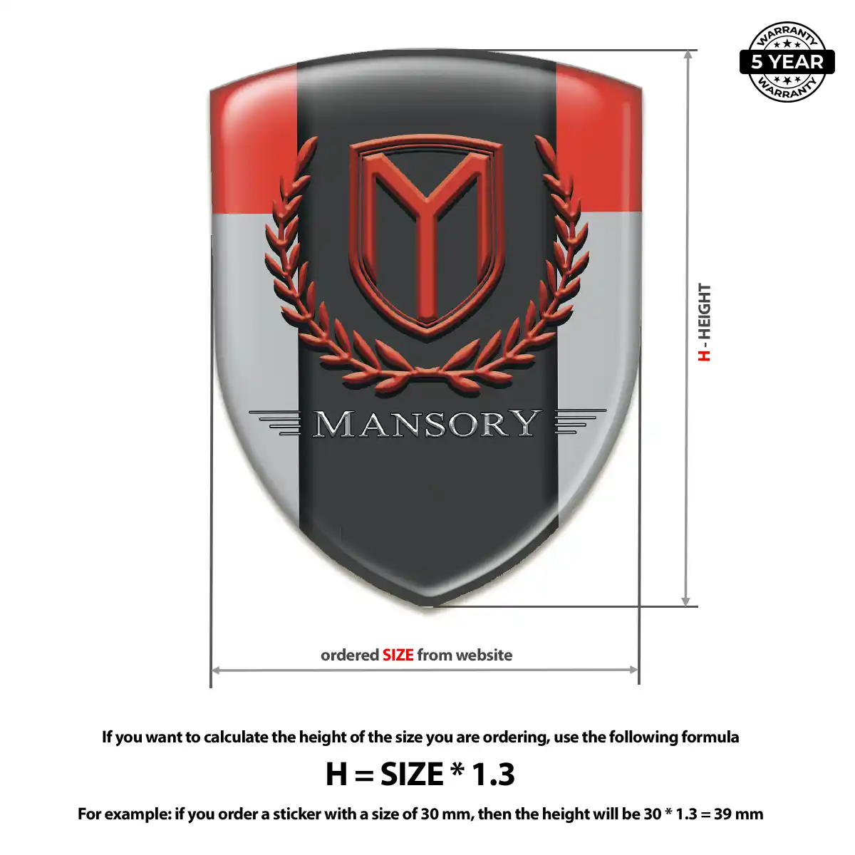 Mansory Emblem Logo Resin Luxe