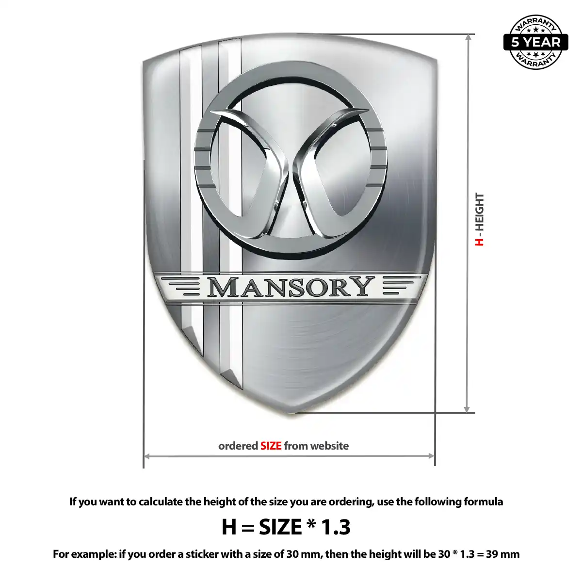 Mansory Emblem Logo Signature Grade