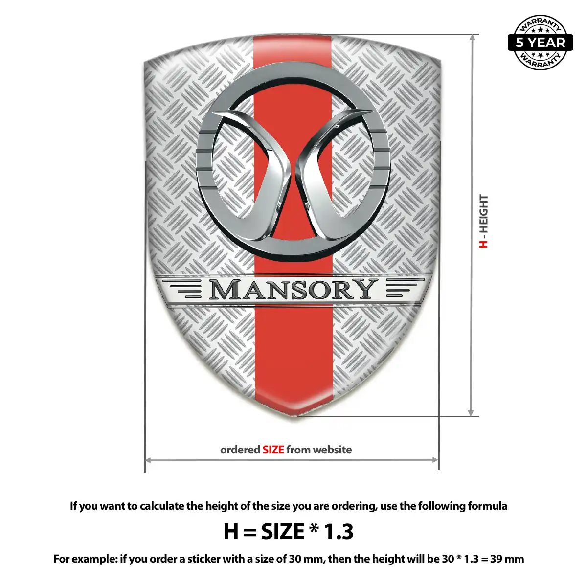 Mansory Emblem Shield Elite Finish