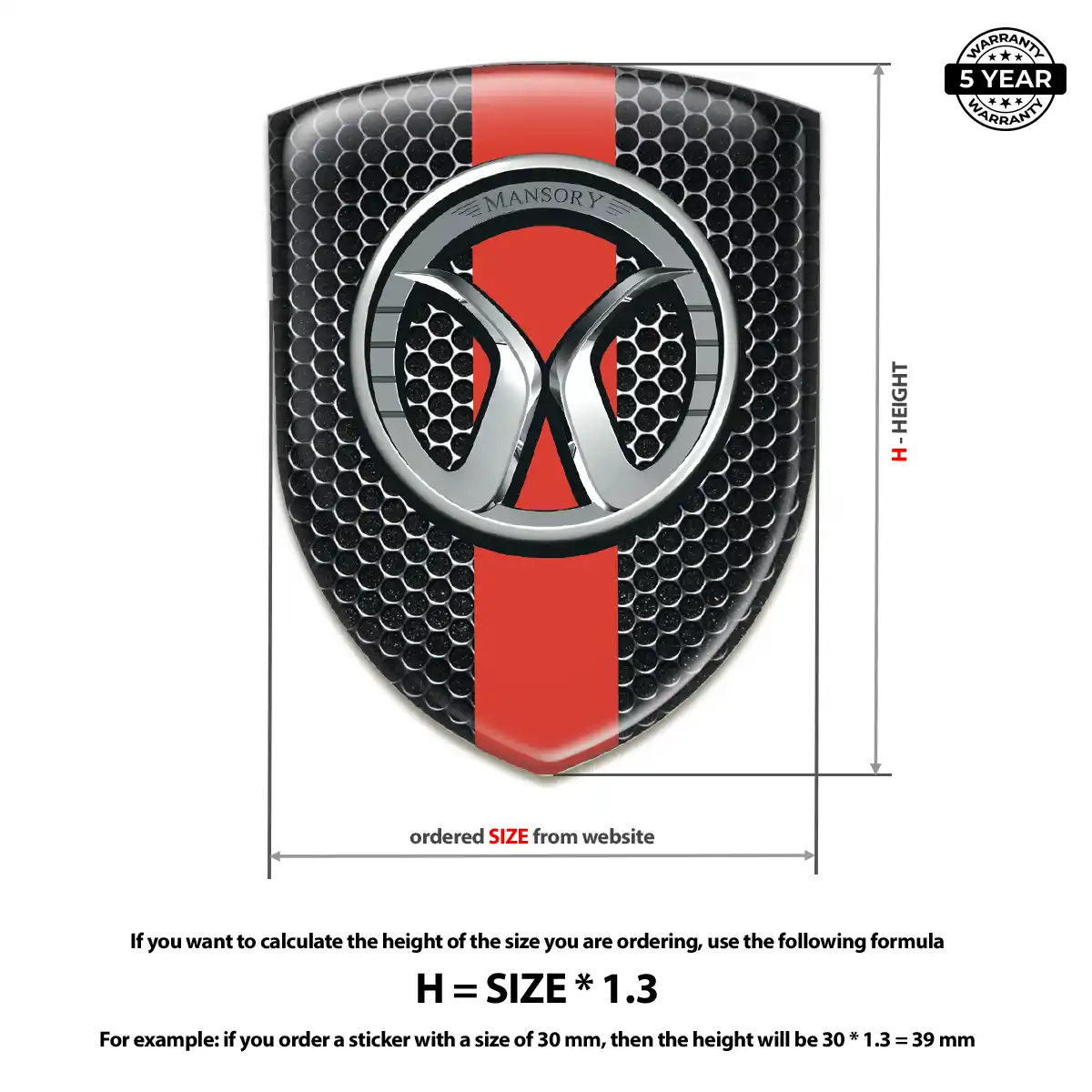 Mansory Emblem Shield Premium Dome