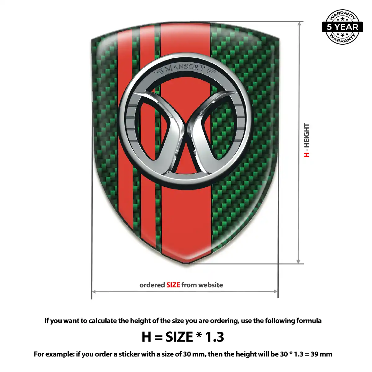 Mansory Emblem Shield Prime Quality