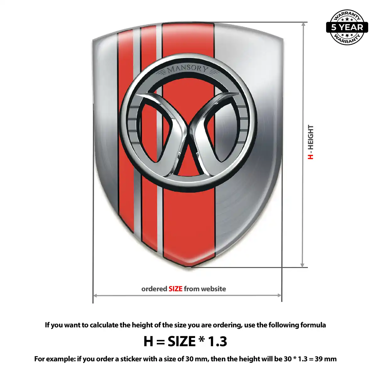 Mansory Emblem Shield Resin Luxe