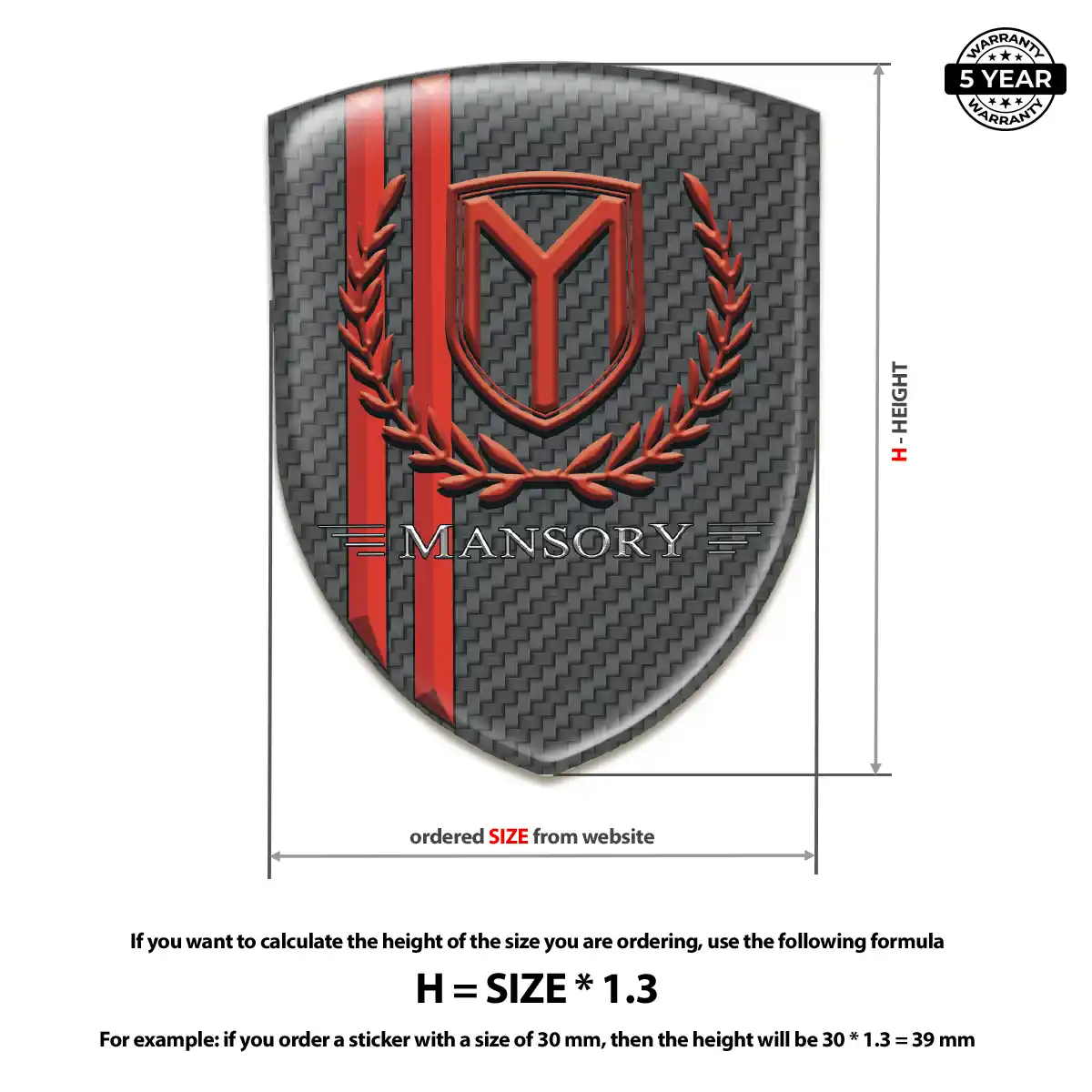 Mansory Emblem Shield Sleek Style