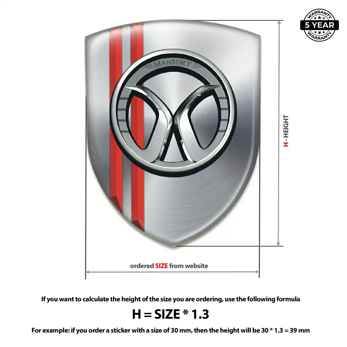 Mansory Emblem Silicone Elite Finish