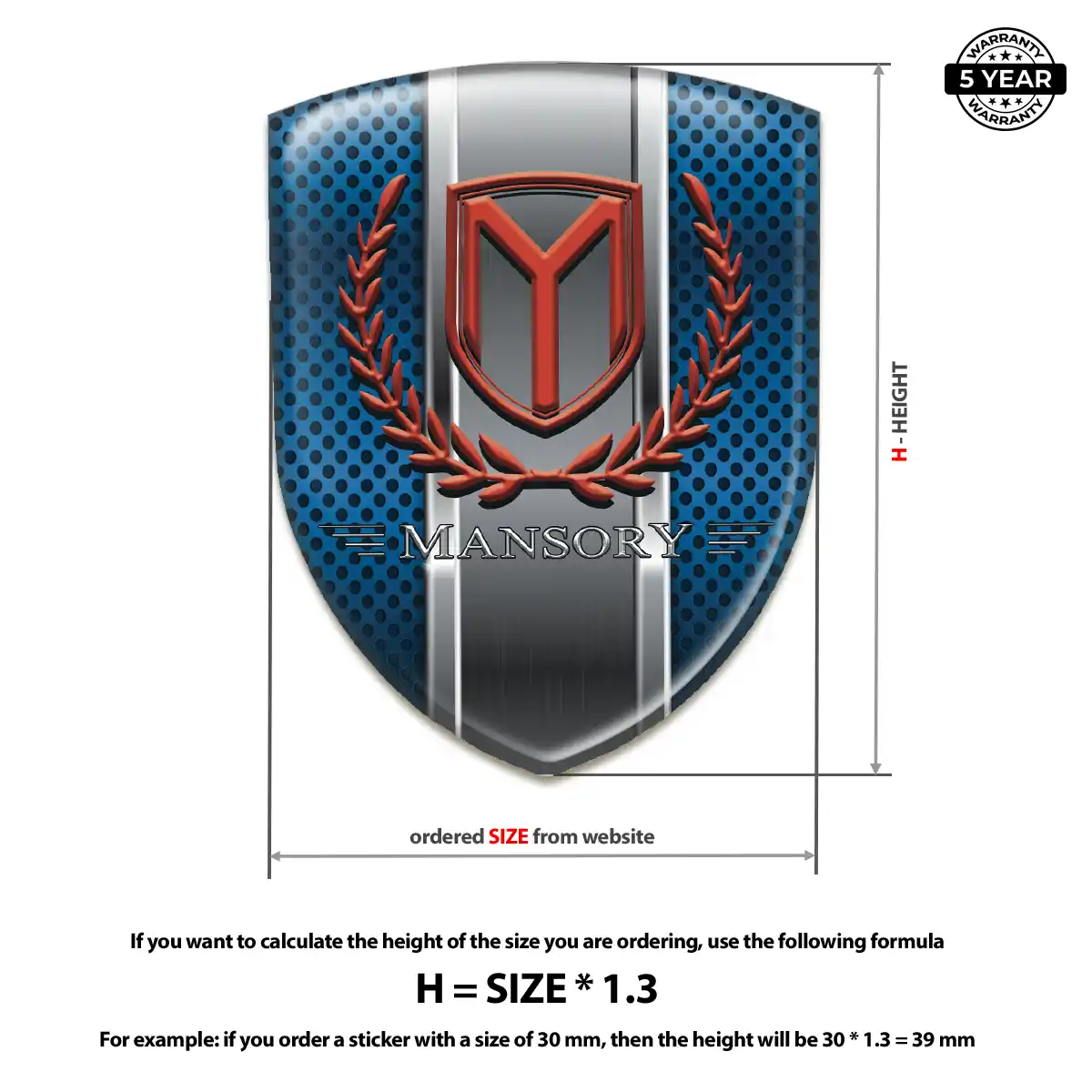 Mansory Emblem Silicone Premium Dome