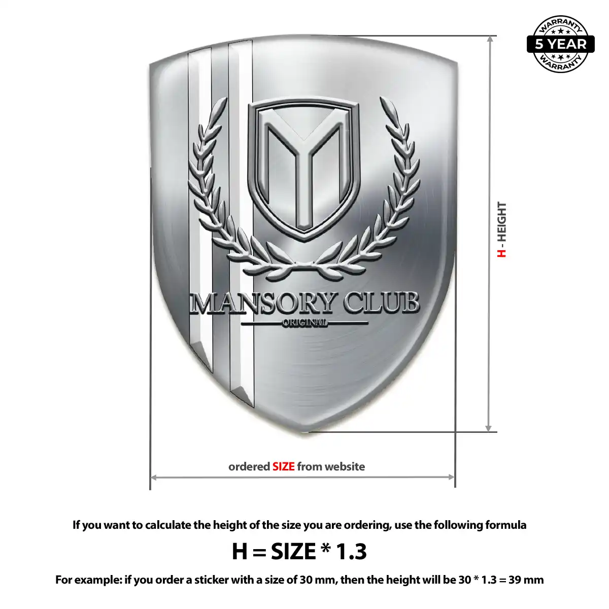 Mansory Emblem Silicone Prime Quality