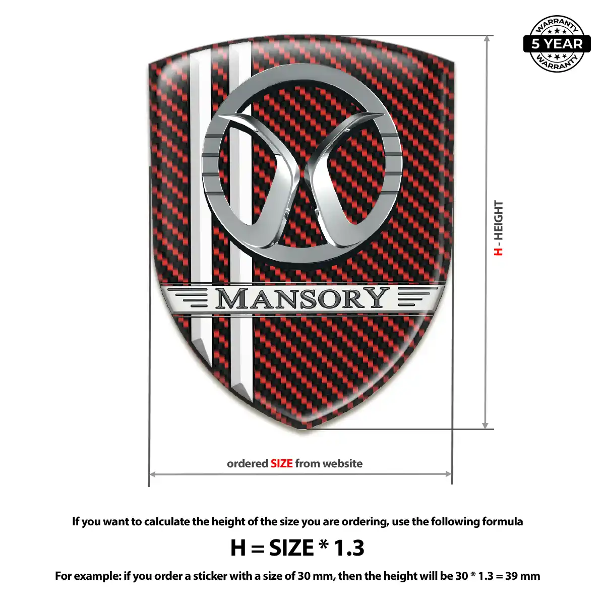 Mansory Emblem Silicone Resin Elite