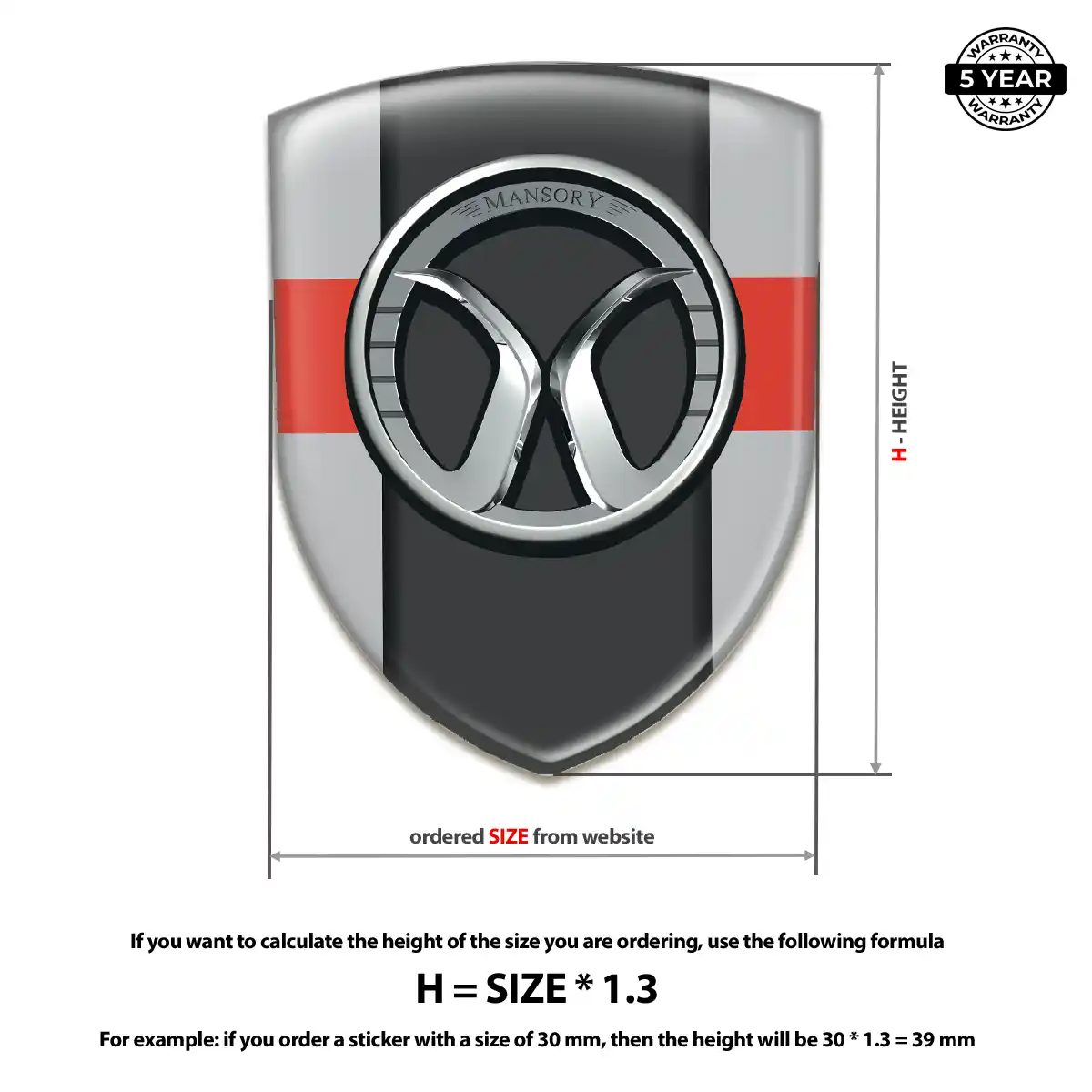 Mansory Emblem Silicone Resin Luxe
