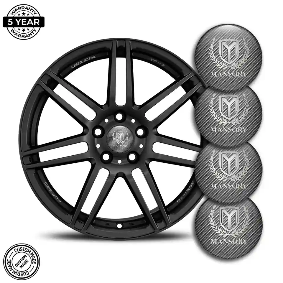 Mansory Emblem Wheel Center Caps Sleek Style
